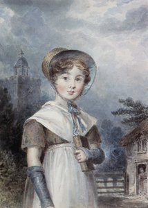 Little Girl in a Quaker Costume, Holding a Bible by Isaac Pocock